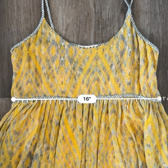 Free People Periscopes In The Sky Yellow Babydoll Dress - Picture 7 of 10
